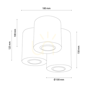 Pevex Deckenleuchte, geölte Eiche, 3xGU10, Ø 18 cm 2 Pevex Deckenleuchte, geölte Eiche, 3xGU10, Ø 18 cm small 2
