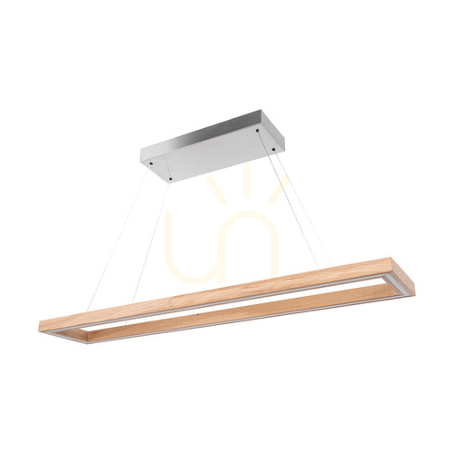 Prüfen Legno Pendelleuchte, geölte Eiche/mattes Nickel, 3xLED, 68 W, Up&amp;Down, 124,5 cm