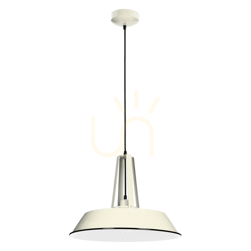 Prüfen Alvar Pendelleuchte 1xE27 60 W Elfenbein/Schwarz Ø 36 cm