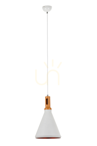 Prüfen Selene Pendelleuchte 1xE27 60 W Weiß/Braun Ø 25 cm