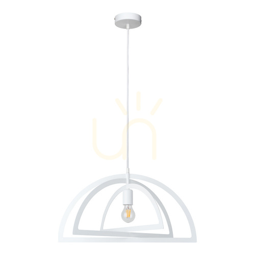Prüfen Justyna Pendelleuchte, 1xE27, 60 W, Weiß, Ø 57 cm
