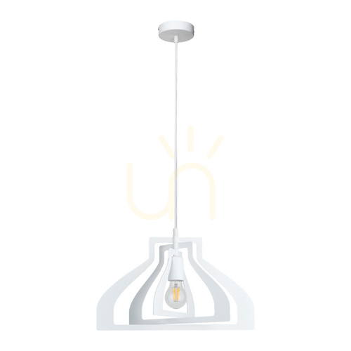 Prüfen Justyna Pendelleuchte, 1xE27, 60 W, Weiß, Ø 52 cm