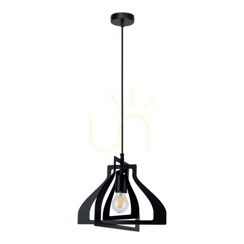 Prüfen Justyna Pendelleuchte, 1xE27, 60 W, schwarz, Ø 52 cm