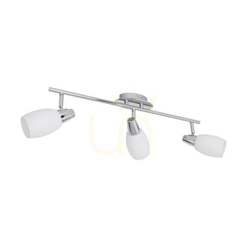 Prüfen Deckenleuchte „Cora“, 3xE14, 40 W, Chrom/Weiß, 58,5 cm