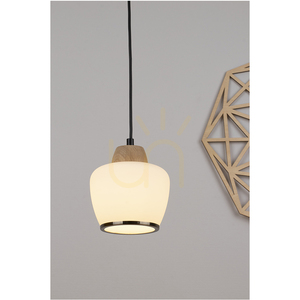 Rondas Pendelleuchte 1xE14 Max. 40 W, geölte Eiche/klar/weiß/Chrom, Ø 10,3 cm small 2