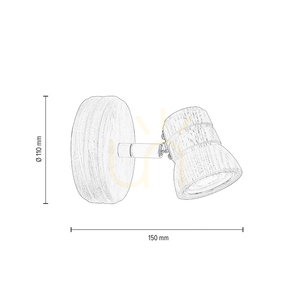 Wandleuchte „Tessa“, 1xGU10-LED, 4,5 W, geölte Eiche small 2
