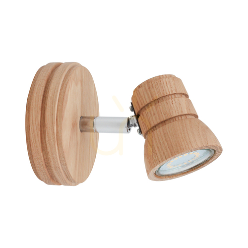 Prüfen Wandleuchte „Tessa“, 1xGU10-LED, 4,5 W, geölte Eiche