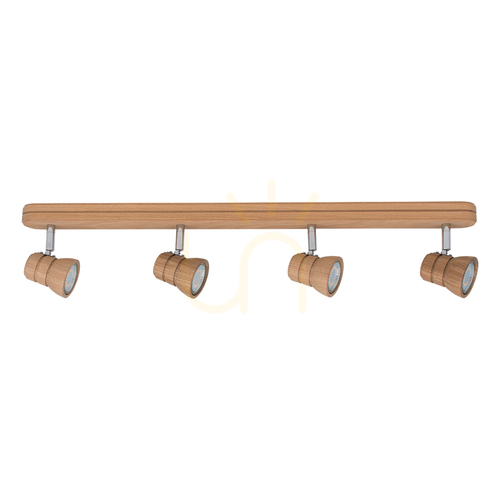 Prüfen Tessa 4xGU10 LED-Deckenleuchte, 4,5 W, geölte Eiche, 69 cm