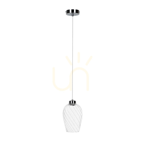 Prüfen Minevra Pendelleuchte, 1xE14, Max. 40 W, Chrom/klar/klar, Ø 13 cm
