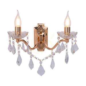 Wandleuchte „Odessa“ 2xE14 Max. 40 W, Gold/Klar, 37 cm small 1