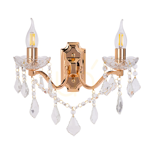 Wandleuchte „Odessa“ 2xE14 Max. 40 W, Gold/Klar, 37 cm small 0