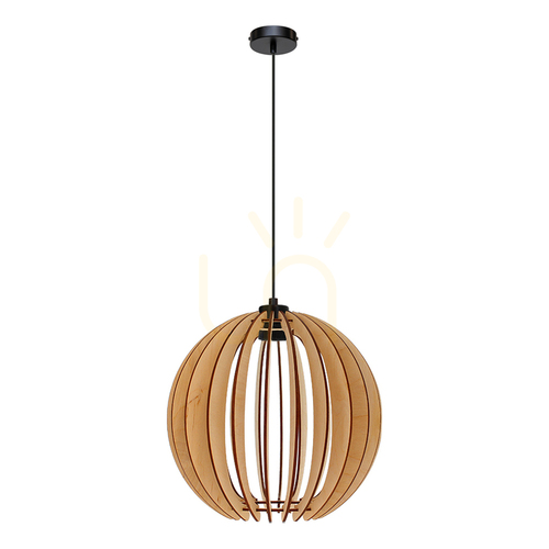 Prüfen Shiro Pendelleuchte 1xE27 Max. 15 W Schwarz/Schwarz/Birke Ø 50 cm