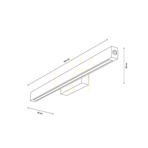 Wandleuchte „Valjevo“, inklusive 2 LEDs à 17,5 W, schwarz/geölte Eiche/Seitenschalter, 60 cm small 2