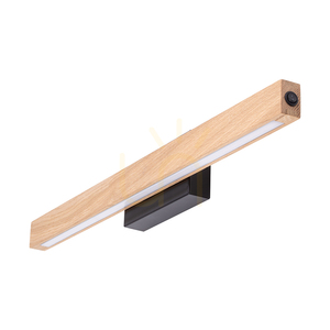 Wandleuchte „Valjevo“, inklusive 2 LEDs à 17,5 W, schwarz/geölte Eiche/Seitenschalter, 60 cm small 0