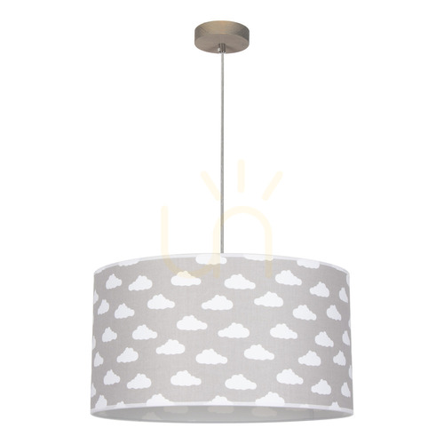 Prüfen Fiete Pendelleuchte, 1xE27, Max. 60 W, grau gebeiztes Kiefernholz/Chrom/klar/grau-weiß, Ø 45 cm