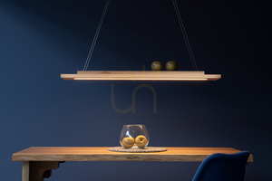 Tablero 2xLED Pendelleuchte, 42 W, Schwarz/geölte Eiche, 120 cm small 2
