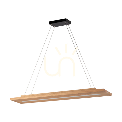 Prüfen Tablero 2xLED Pendelleuchte, 42 W, Schwarz/geölte Eiche, 120 cm