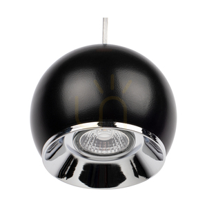 Hängeleuchte „Ball Wood“, inklusive 1x 5-W-GU10-LED-Leuchtmittel, Walnuss/Schwarz, Ø 12 cm small 2