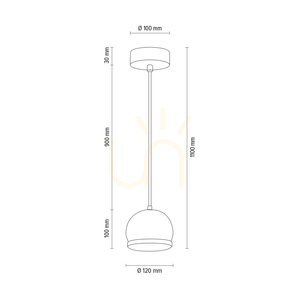 Hängeleuchte „Ball Wood“, inklusive 1x 5-W-GU10-LED-Leuchtmittel, Walnuss/Schwarz, Ø 12 cm small 4