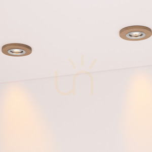 Vitar Wood runde Deckenleuchte, inklusive 1x LED GU10 6 W, geölte Eiche, Ø 10 cm small 1