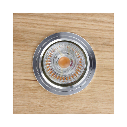 Prüfen Vitar Wood quadratische Deckenleuchte, inklusive 1x 6-W-GU10-LED-Leuchtmittel, geölte Eiche, 9,5 cm