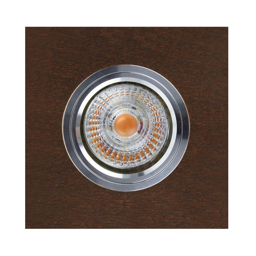 Prüfen Vitar Wood quadratische Deckenleuchte, inklusive 1x 6-W-GU10-LED-Leuchtmittel, Walnuss, 9,5 cm