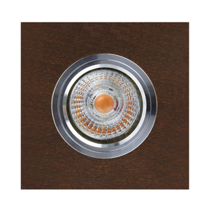Vitar Wood quadratische Deckenleuchte, inklusive 1x 6-W-GU10-LED-Leuchtmittel, Walnuss, 9,5 cm small 0