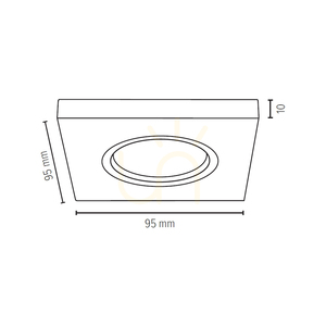 Vitar Square Deckenleuchte, inklusive 1x 6-W-GU10-LED-Leuchtmittel, Grau/Chrom, 9,5 cm small 3