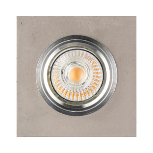 Vitar Square Deckenleuchte, inklusive 1x 6-W-GU10-LED-Leuchtmittel, Grau/Chrom, 9,5 cm small 0