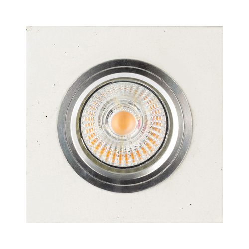 Prüfen Vitar Square Deckenleuchte, inklusive 1x 6-W-GU10-LED-Leuchtmittel, Weiß/Chrom, 9,5 cm