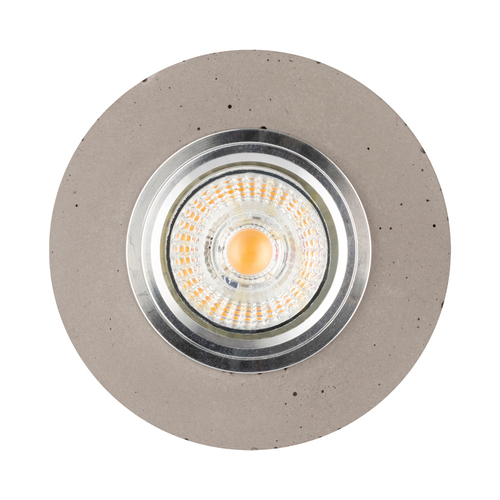 Prüfen Vitar runde Deckenleuchte, inklusive 1x 6-W-GU10-LED-Leuchtmittel, Grau/Chrom, Ø 10 cm