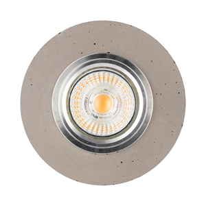 Vitar runde Deckenleuchte, inklusive 1x 6-W-GU10-LED-Leuchtmittel, Grau/Chrom, Ø 10 cm small 0