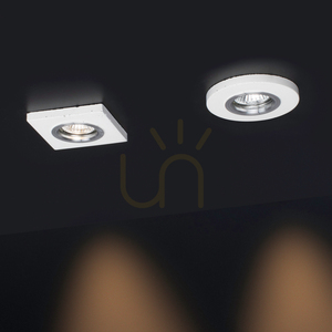 Vitar runde Deckenleuchte, inklusive 1x 6-W-GU10-LED-Leuchtmittel, Weiß/Chrom, Ø 10 cm small 2