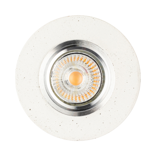 Prüfen Vitar runde Deckenleuchte, inklusive 1x 6-W-GU10-LED-Leuchtmittel, Weiß/Chrom, Ø 10 cm