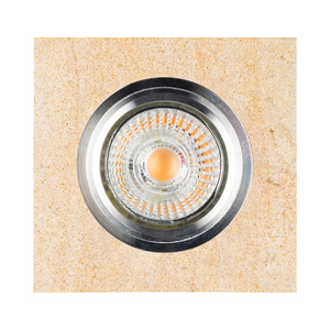 Vitar Sandstone Square Deckenleuchte, inklusive 1x 6-W-GU10-LED-Leuchtmittel, Sandstein/Chrom, 9,5 cm small 0