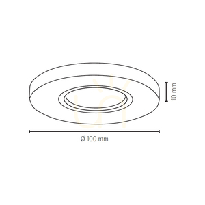 Vitar Sandstone runde Deckenleuchte, inklusive 1x LED GU10 6 W, Sandstein/Chrom, Ø 10 cm small 2