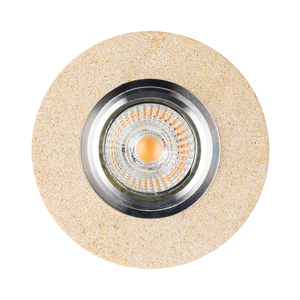 Vitar Sandstone runde Deckenleuchte, inklusive 1x LED GU10 6 W, Sandstein/Chrom, Ø 10 cm small 0