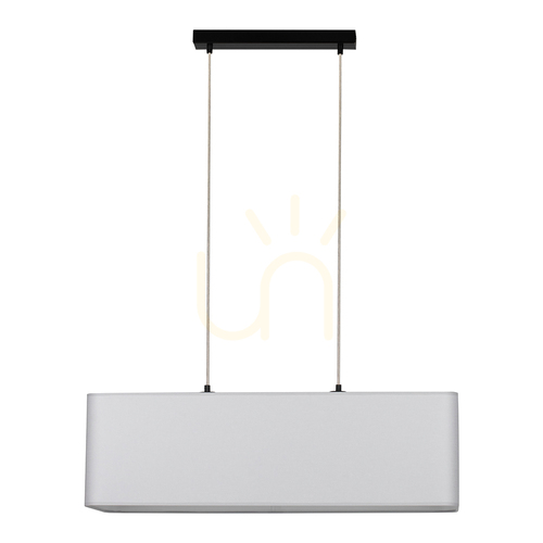 Prüfen Cassida Pendelleuchte 2xE27 40 W Schwarz/Transparent PVC/Grau 80 cm