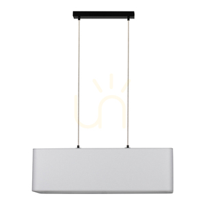 Cassida Pendelleuchte 2xE27 40 W Schwarz/Transparent PVC/Grau 80 cm small 0