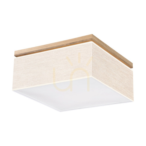 Prüfen Vertiga Deckenleuchte, 4xE27, Max. 25 W, geölte Eiche/Beige-Milchweiß, 45 cm