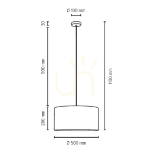 Kairo Pendelleuchte 1xE27 Max. 25 W, satiniert/klar/beige, Ø 50 cm small 1