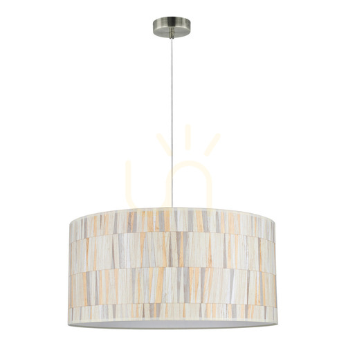 Prüfen Kairo Pendelleuchte 1xE27 Max. 25 W, satiniert/klar/beige, Ø 50 cm