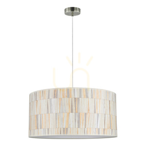 Kairo Pendelleuchte 1xE27 Max. 25 W, satiniert/klar/beige, Ø 50 cm small 0