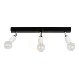 Deckenleuchte „Corfu“, 3xE27, Max. 25 W, schwarz/weiß, 57 cm small 0