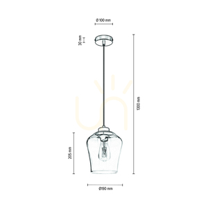 Juba Pendelleuchte, 1xE27, Max. 60 W, Schwarz/Schwarz/Rauchglas, Ø 19 cm small 2