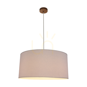 Lorios Pendelleuchte 1xE27 Max. 60 W, geölte Eiche/klar/weiß, Zellulose, Ø 50 cm small 1