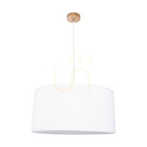 Lorios Pendelleuchte 1xE27 Max. 60 W, geölte Eiche/klar/weiß, Zellulose, Ø 50 cm small 0