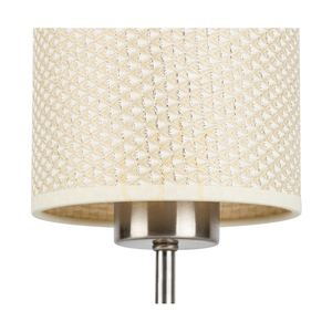 Benita Tischlampe 1xE27 Max. 25 W, geölte Eiche/mattes Nickel/Creme-Silber, Ø 13 cm small 1
