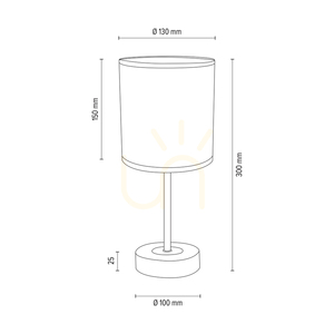 Benita Tischlampe 1xE27 Max. 25 W, geölte Eiche/mattes Nickel/Creme-Silber, Ø 13 cm small 4