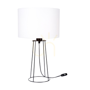Tischlampe „Star“, 1xE27, 25 W, Schwarz/Schwarz/Weiß, Ø 30 cm small 0